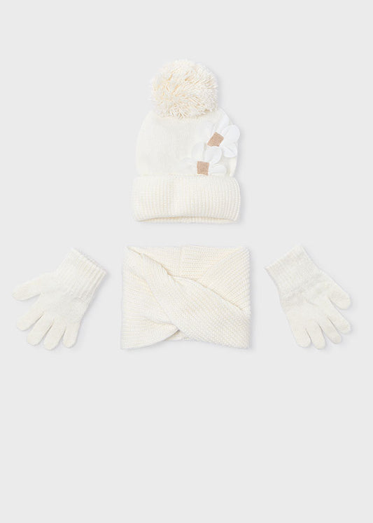 Set 3 pezzi sciarpa bambina Mayoral 10071