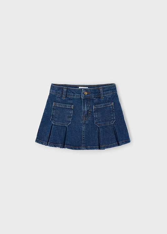 Gonna denim con pieghe bambina Mayoral 4901