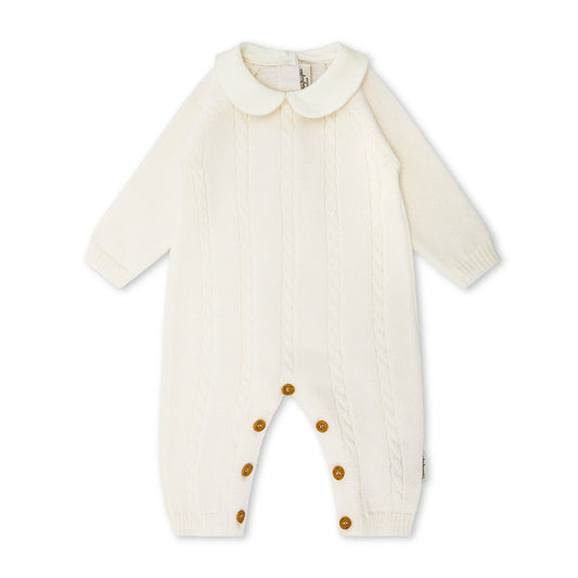 Tutina treccia Ecru Colletto NannaFruFru