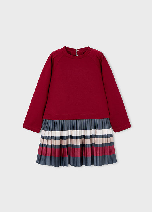Vestito combined righe bambina Mayoral 4911