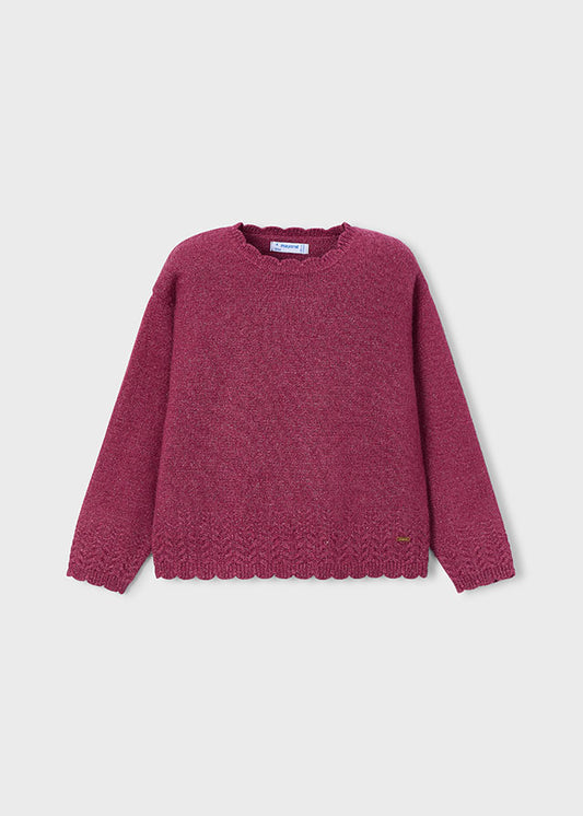 Maglione tinta unita bambina Mayoral 4302