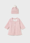 Cappotto e cappello in tricot per neonata Mayoral Newborn 2412