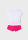 Completo shorts fantasia e maglietta bambina Mayoral 3211