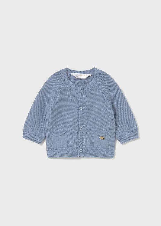Cardigan girocollo in tricot per neonato Mayoral Newborn 2337
