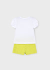 Completo shorts fantasia e maglietta bambina Mayoral 3211