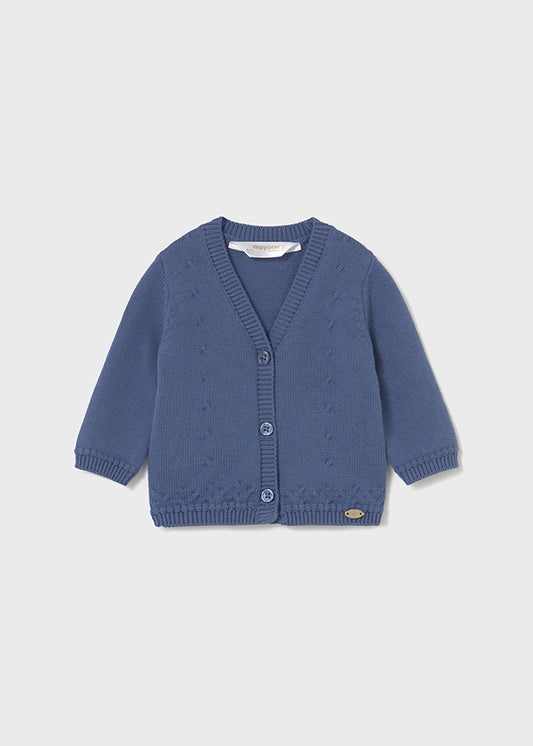 Cardigan con collo a V in tricot per neonato Mayoral Newborn 2338