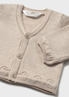 Cardigan con collo a V in tricot per neonato Mayoral Newborn 1392