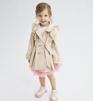 Trench elegante bambina Sarabanda 08245