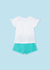 Completo t-shirt e pantaloncino volant Mayoral bambina 3266