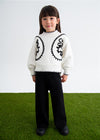 Completo pantalone maglia ricami bambina Abel&Lula 5729
