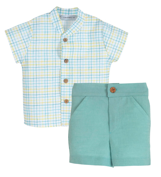 Completo camicia e bermuda per bambino 11123-N