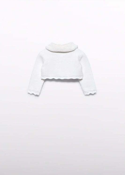 Cardigan in maglia colletto pellicciotto bambina Abel&Lula 5817