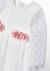 Abito tulle ricamo neonata Abel&Lula 5501