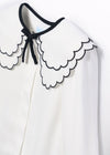 Blusa chiffon colletto ricamo bambina Abel&Lula 5612