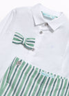 Completo bermuda con camicia con papillon per neonato Abel&Lula  5029