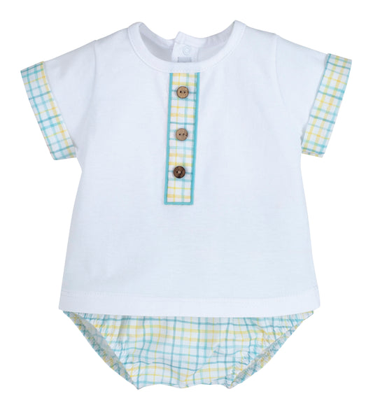 Completo t-shirt con culotte per neonato Calamaro Baby 11121