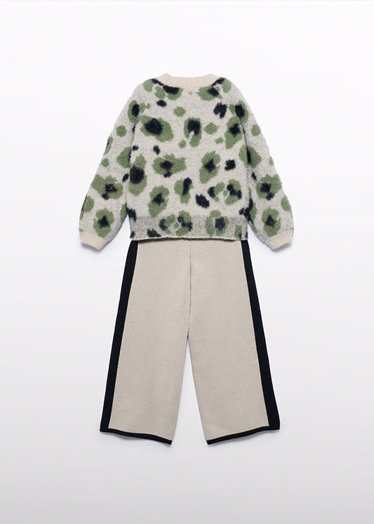 Completo pantalone leopardo bambina Abel&Lula 5733