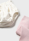 Completo short e collant in tricot per neonata Mayoral Newborn 2256