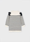 Vestito a righe con fiocco bambina Mayoral 4916