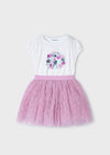 Completo t-shirt e gonna in tulle Mayoral bambina 3953