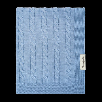 Coperta Treccia Azzurro NannaFruFru