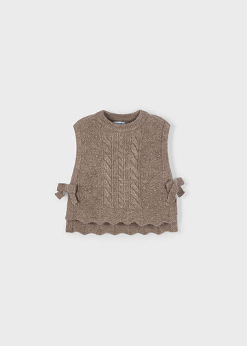 Gilet tricot con fiocco bambina Mayoral 4314