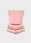 Completo shorts zigzag e maglietta per bambina Mayoral 3209