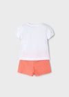 Completo shorts fantasia e maglietta bambina Mayoral 3211