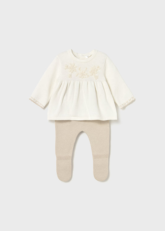 Completo ghettina con maglia per neonata Mayoral Newborn 2553