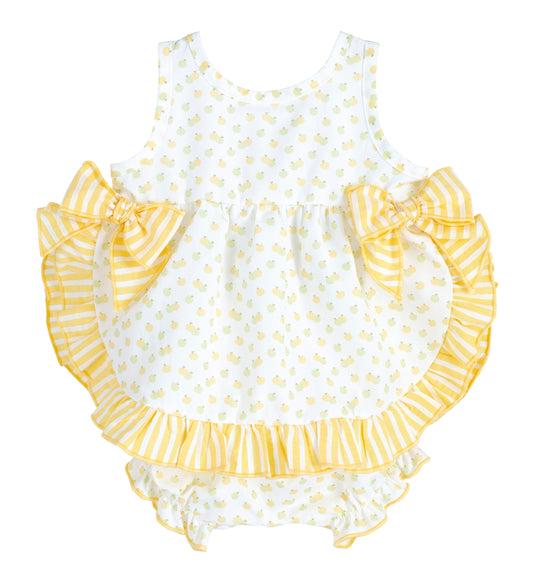 Completo blusa con culotte per neonata Calamaro Baby 22076