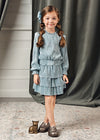 Completo gonna plissettata bambina Abel&Lula 5541