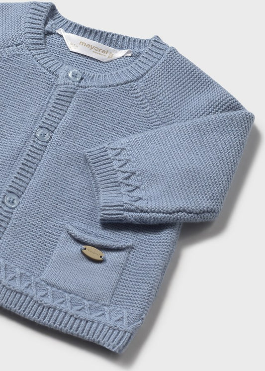 Cardigan girocollo in tricot per neonato Mayoral Newborn 2337