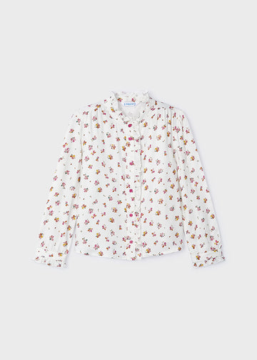 Blusa stampata volant bambina Mayoral 4117