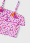 Blusa stampata volant per bambina Mayoral 3186