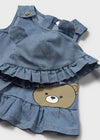 Vestito e cappello in denim per neonata Mayoral Newborn 1871