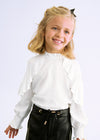 Blusa plumetis volant bambina Abel&Lula 5615