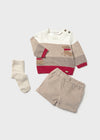 Completo pantalone corto con calzamaglia per neonato Mayoral Newborn 2259