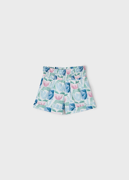 Pantaloncino fiori geometrico per bambina Mayoral 3203