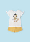 Completo t-shirt e pantaloncino volant Mayoral bambina 3266