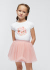 Completo t-shirt e gonna in tulle Mayoral bambina 3953