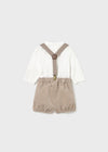 Completo pantalone camicia con bretelle per neonato Mayoral Newborn 2257