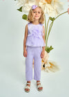 Completo pantalone satin per bambina Abel&Lula 5235