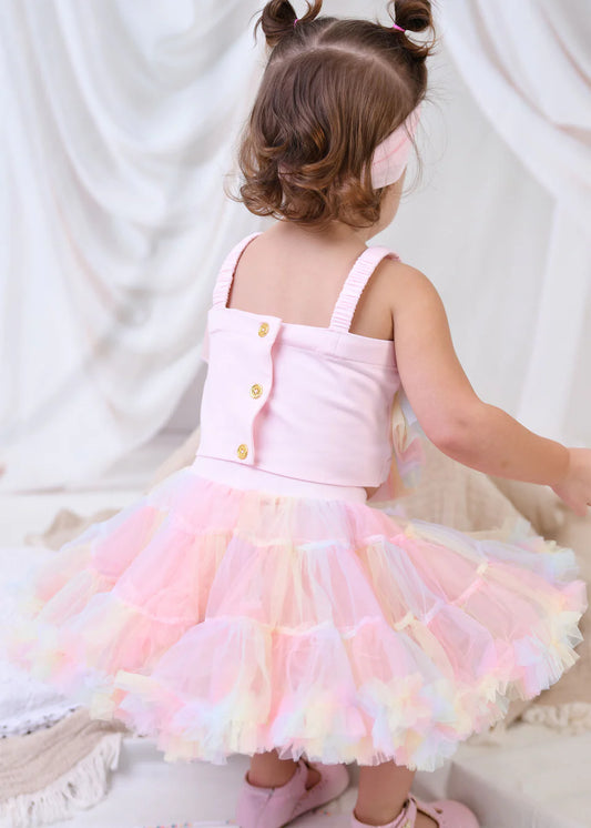 Kitty Baby Tutu Skirt Rainbow Angel's Face