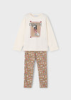 Completo leggings stampato e maglietta bambina Mayoral 4719
