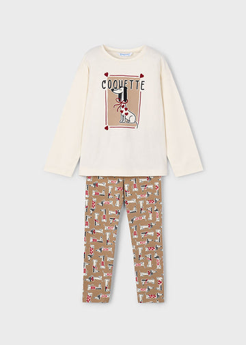 Completo leggings stampato e maglietta bambina Mayoral 4719