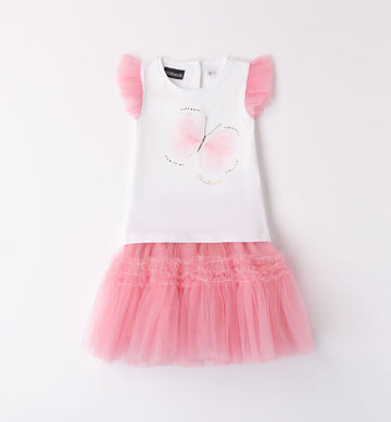 Completino per bambina con tulle Sarabanda 08238