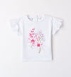 T-shirt per bambina con fiori Sarabanda 08302