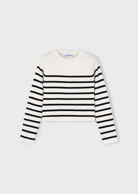Maglione tricot righe bambina Mayoral 4014