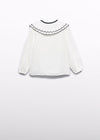 Blusa chiffon colletto ricamo bambina Abel&Lula 5612