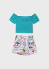 Completo shorts e top ragazza Mayoral 6293